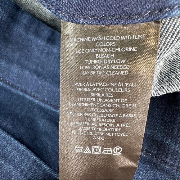 Anthropologie Pilcro The Skipper Cropped Wide-Leg Jeans Dark Denim Blue Size 34 - Picture 13 of 16